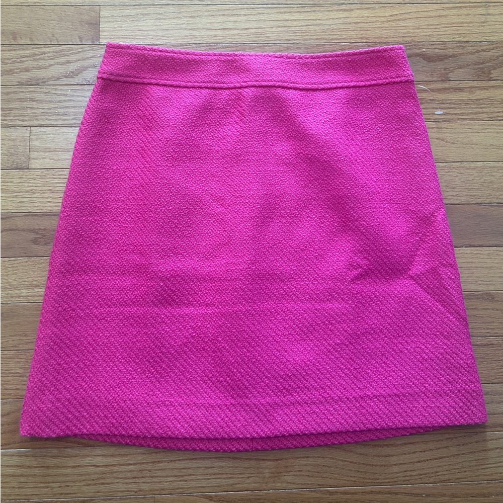 J.Crew Skirt Women’s Size 8 Hot Pink Tweed Mini Skirt Lined Preppy Spring NWT